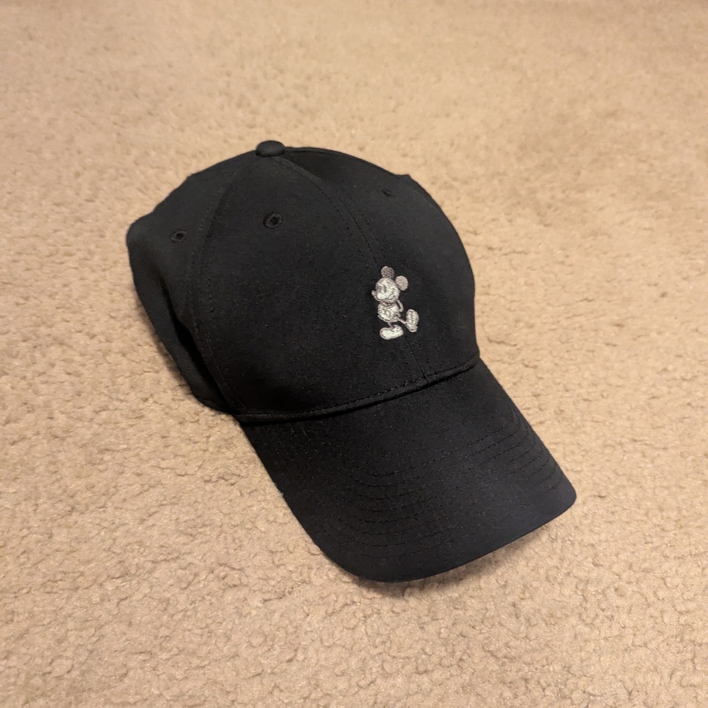 Nike Disney Parks Black Hat with Embroidered Mickey Mouse
